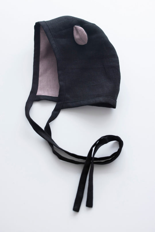 Linen Baby Bonnet Little Mole