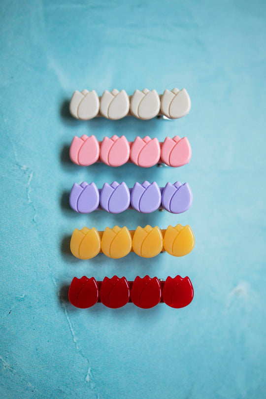 Cellulose Acetate Tulip Hair Clip