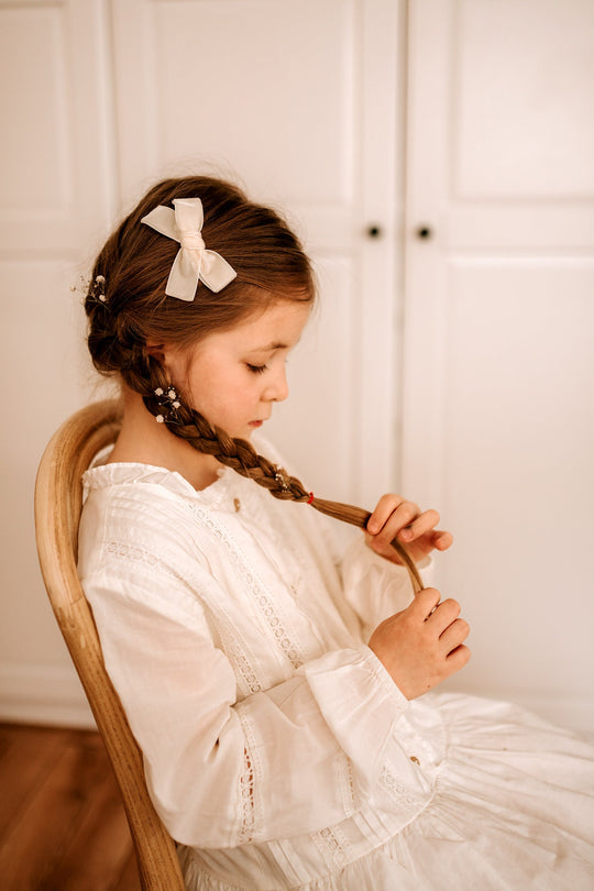 Small Velvet Bow Hair Barette
