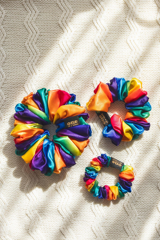 Satin Scrunchie Rainbow