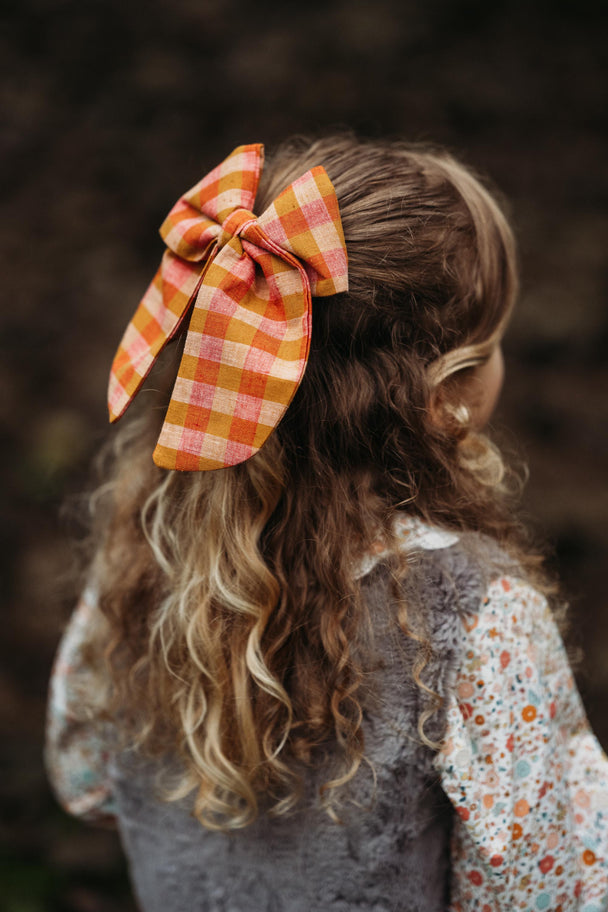 Big Cotton Hair Bow Donna French Barrette