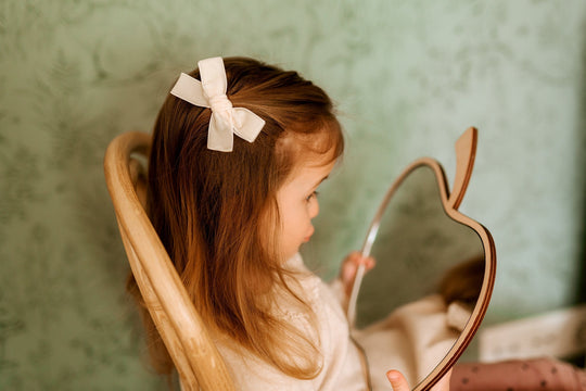 Small Velvet Bow Hair Barette