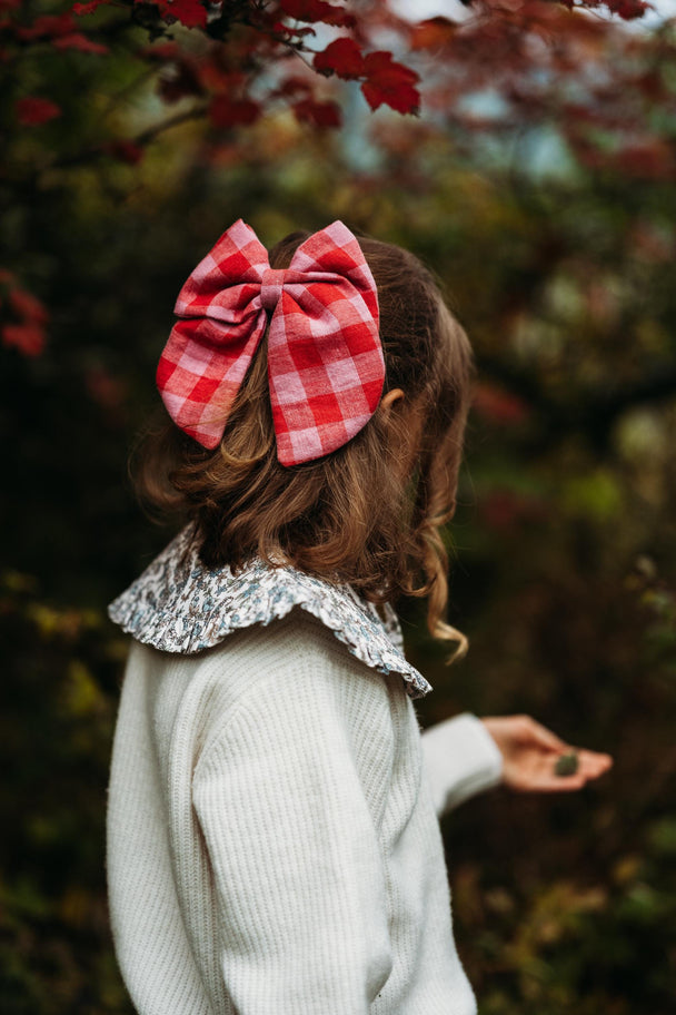 Big Cotton Hair Bow Donna French Barrette