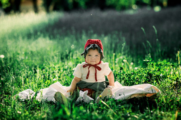 Linen Bonnet Red Strawberry