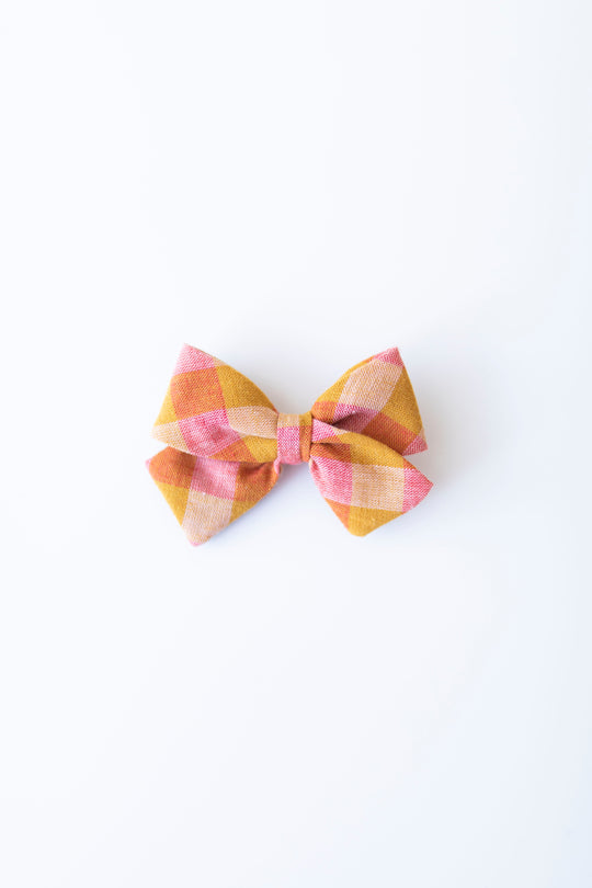 Small Linen Hair Bow Mignone Lota