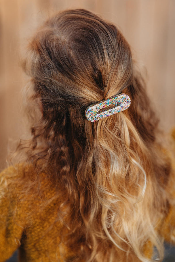 Resin Hair Clip Rainbow