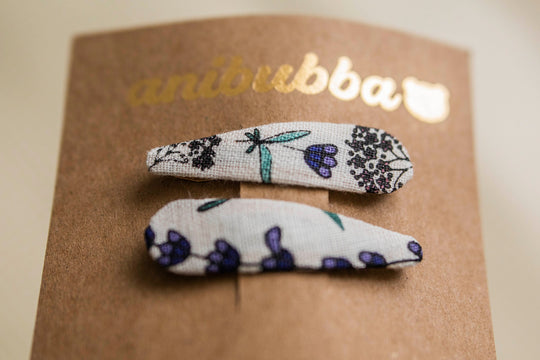Floral fabric Hair Snaps