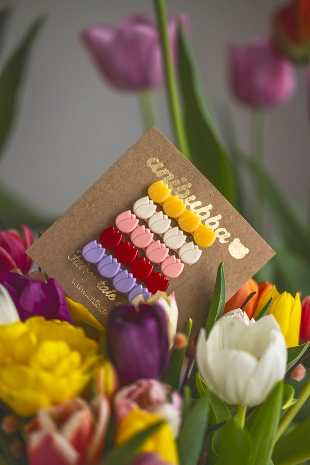Cellulose Acetate Tulip Hair Clip