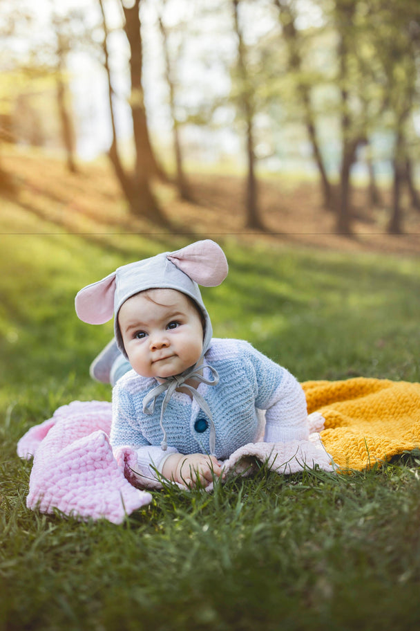 Linen Bonnet Gray Mouse