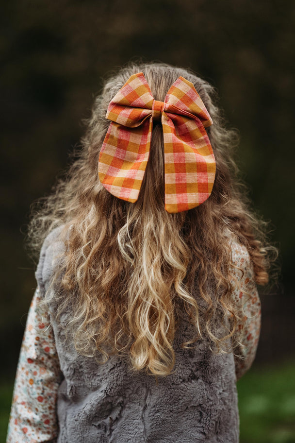 Big Cotton Hair Bow Donna French Barrette