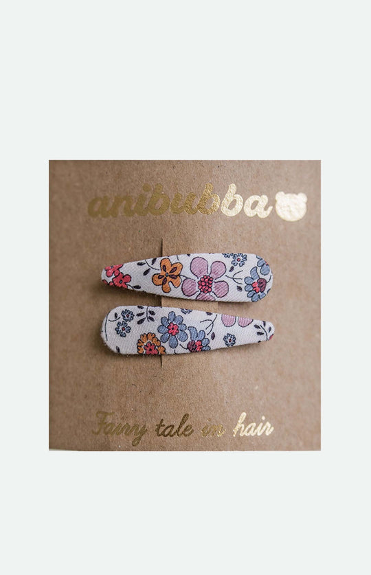 Floral fabric Hair Snaps