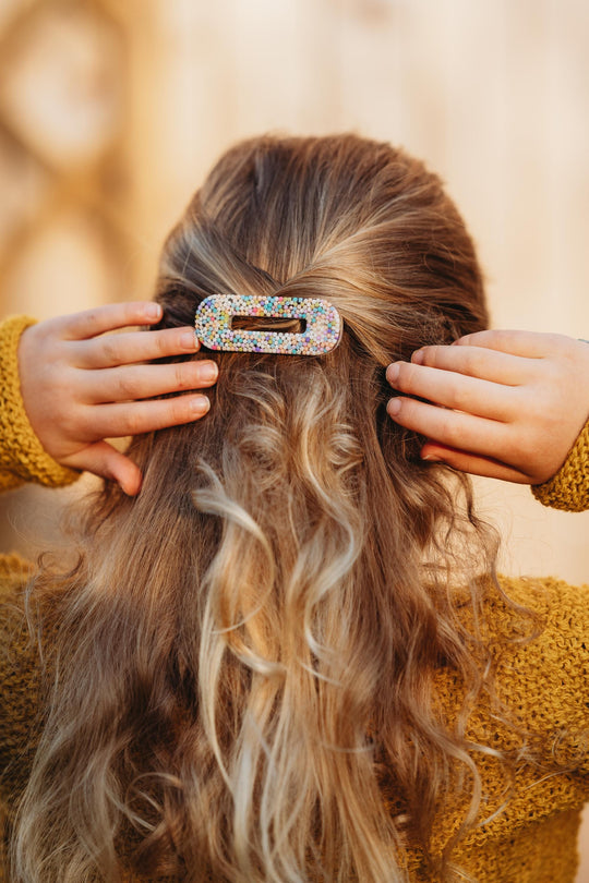 Resin Hair Clip Rainbow