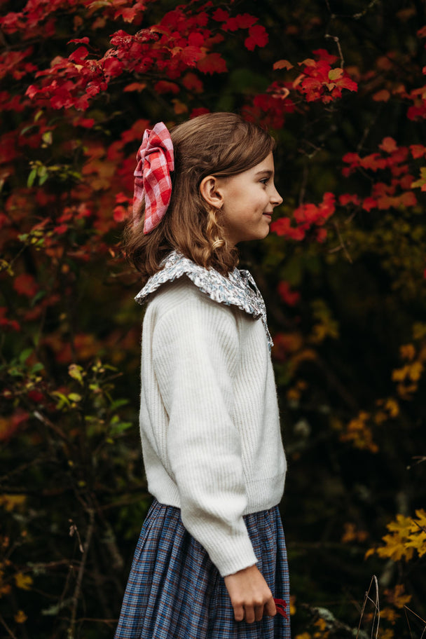 Big Cotton Hair Bow Donna French Barrette