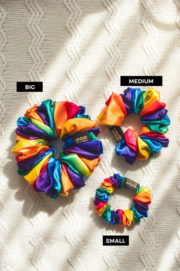 Satin Scrunchie Rainbow