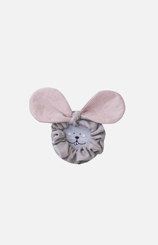 Linen Scrunchie Grey Mouse