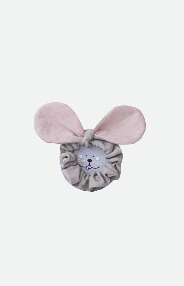 Linen Scrunchie Grey Mouse