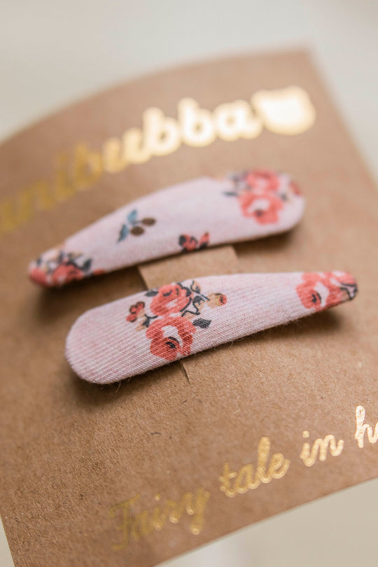 Floral fabric Hair Snaps