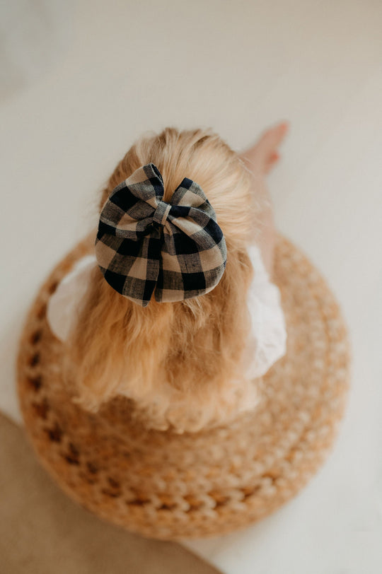 Linen Hair Bow Ragazza