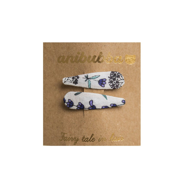 Floral fabric Hair Snaps