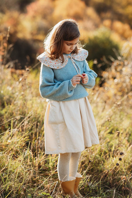 Cotton Peter Pan Collar with Ruffle – Sweet Flowers