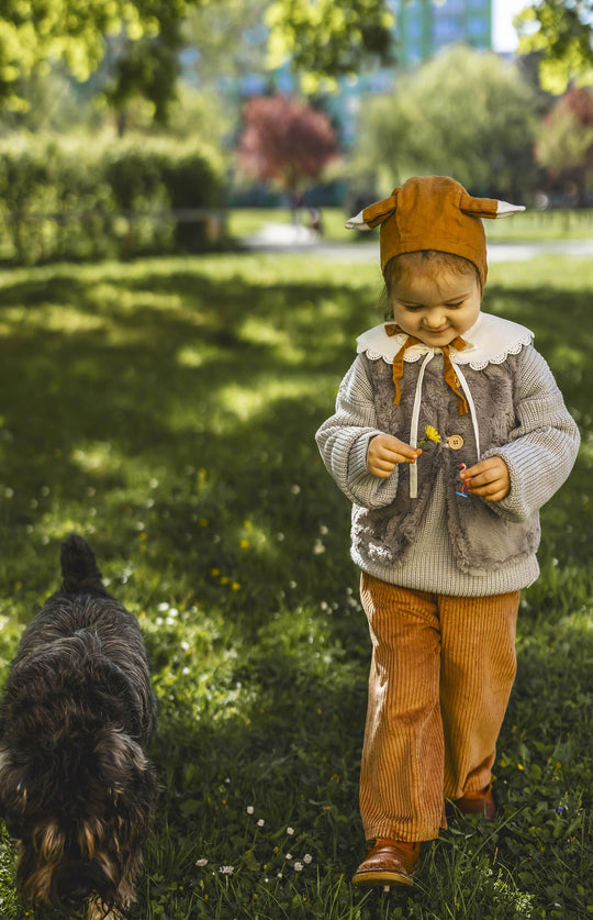 Linen bonnet Fox