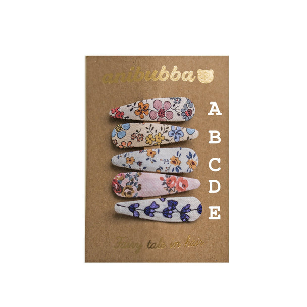 Floral fabric Hair Snaps