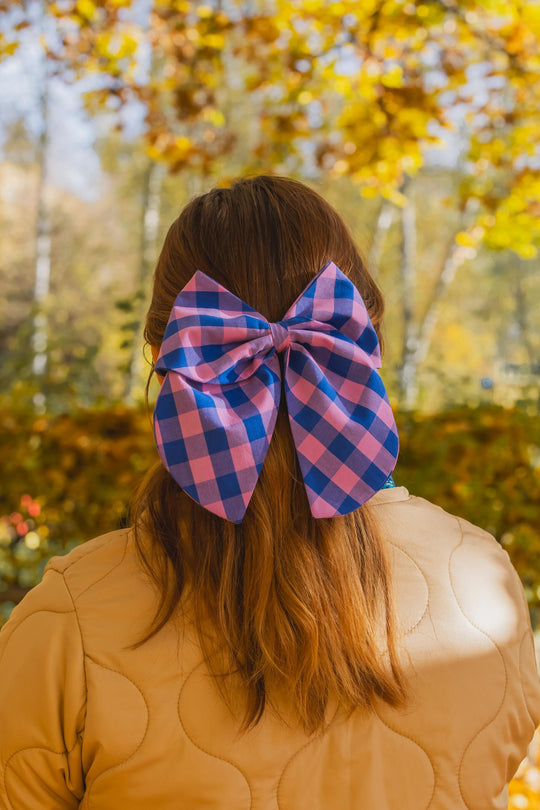 Donna Checkered Hair Bow