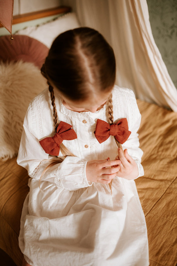 Linen Hair clip Bow Bambina