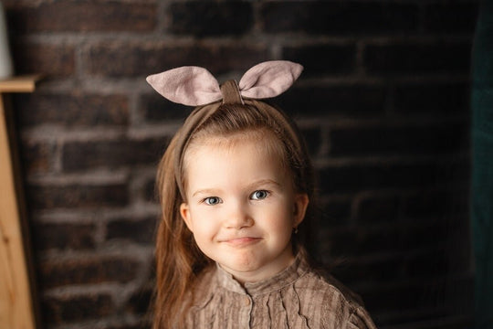 Animal linen headband Bunny