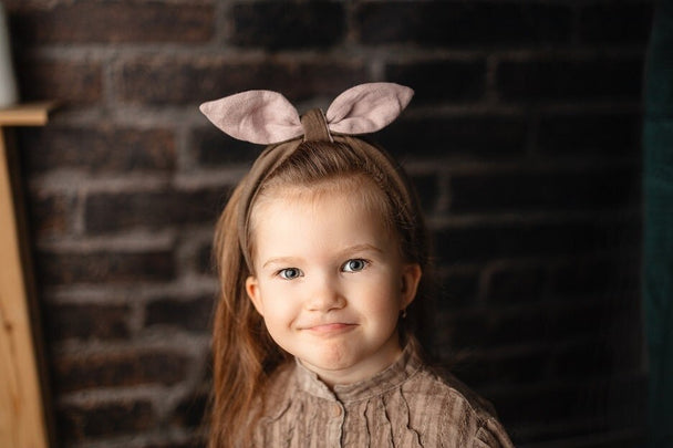Animal linen headband Bunny