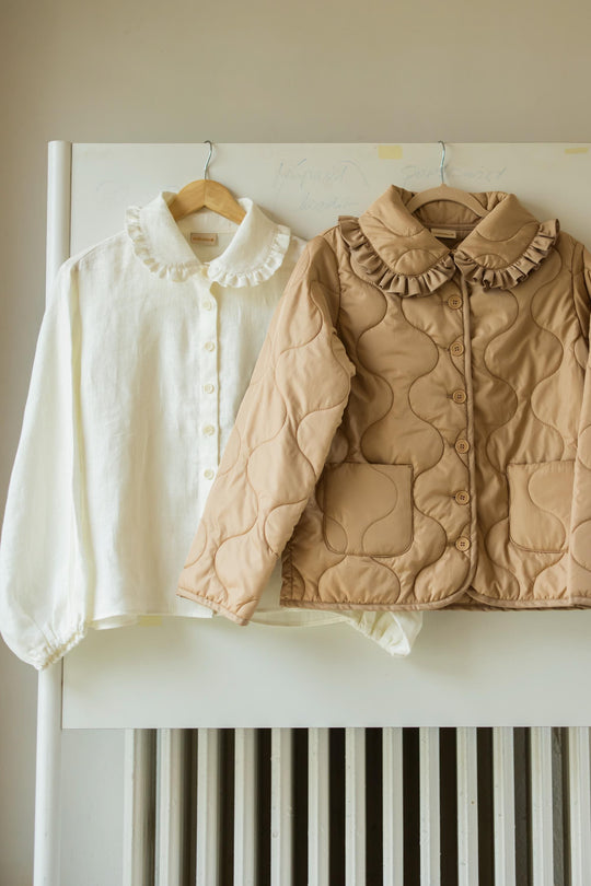 Reba Linen Shirt with Rounded Peter Pan Collar
