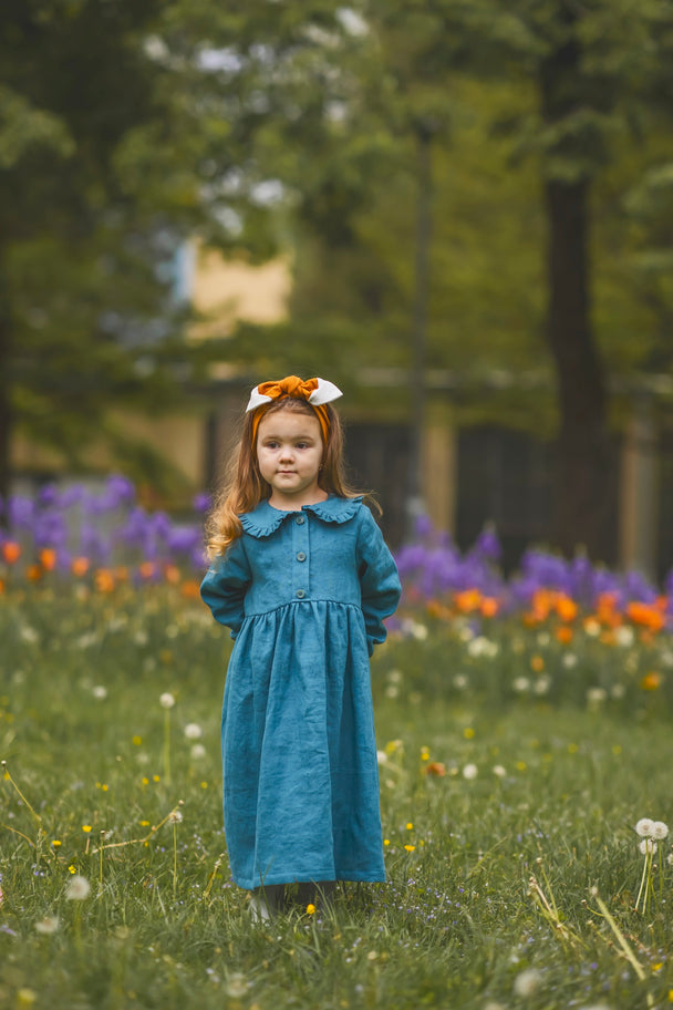 Célia Linen Dress with buttons