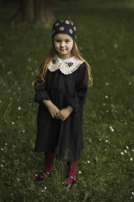 LInen Dress with peter pan collar Little Bee