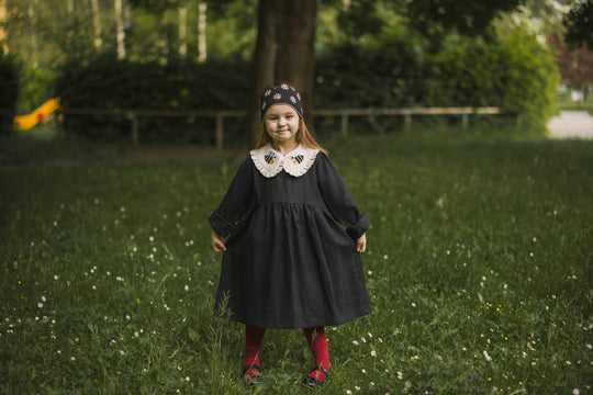 LInen Dress with peter pan collar Little Bee