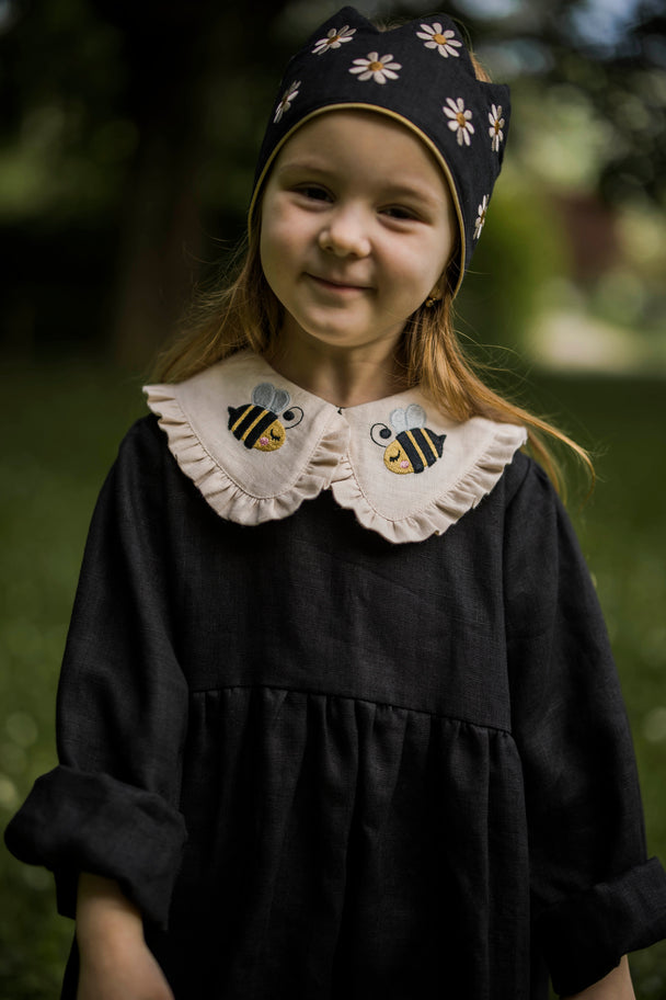 LInen Dress with peter pan collar Little Bee