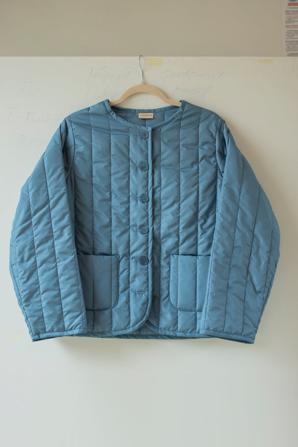 Petrol Blue Quilted Jacket