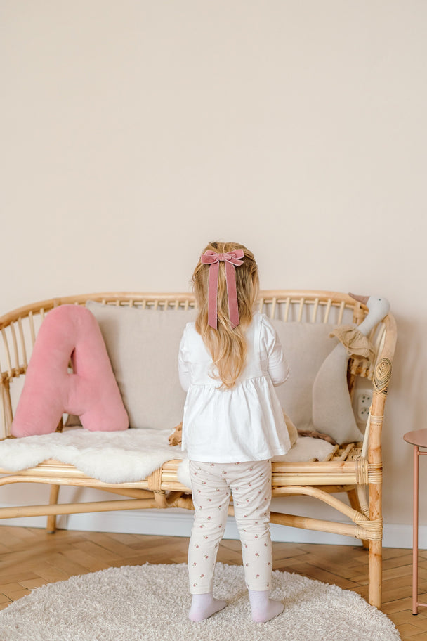 Velvet Hair Bow Victoria  French Barette