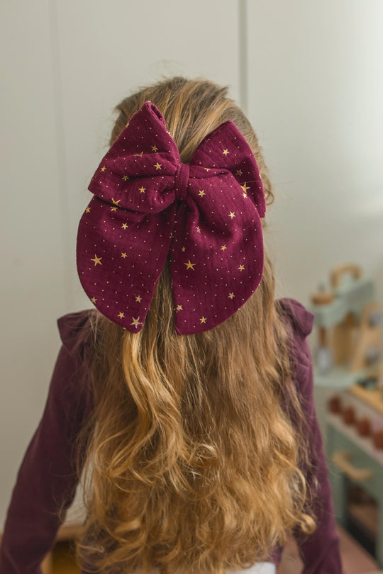 Big Elegant Hair Bow French Barrette