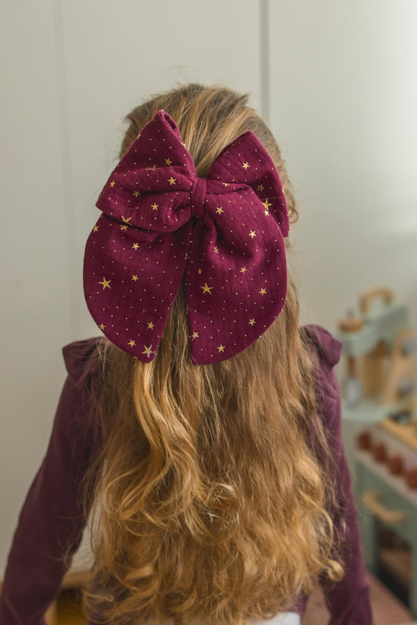 Big Elegant Hair Bow French Barrette