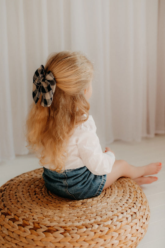 Linen Hair Bow Ragazza
