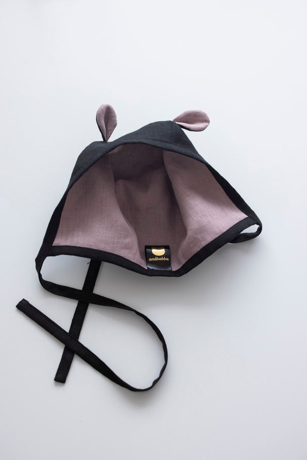 Linen Baby Bonnet Little Mole