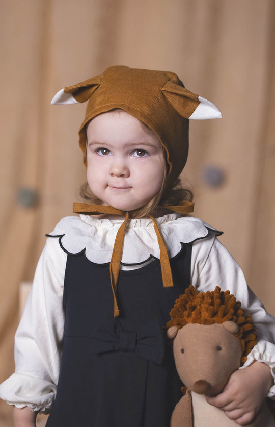 Linen bonnet Fox