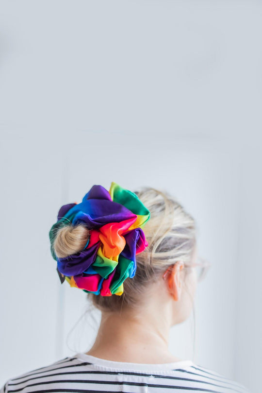 Satin Scrunchie Rainbow