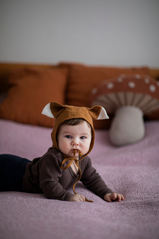 Linen bonnet Fox