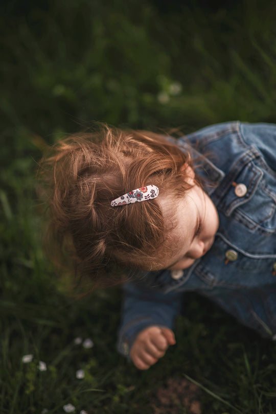 Floral fabric Hair Snaps