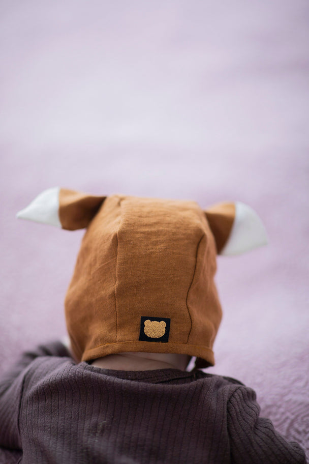 Linen bonnet Fox