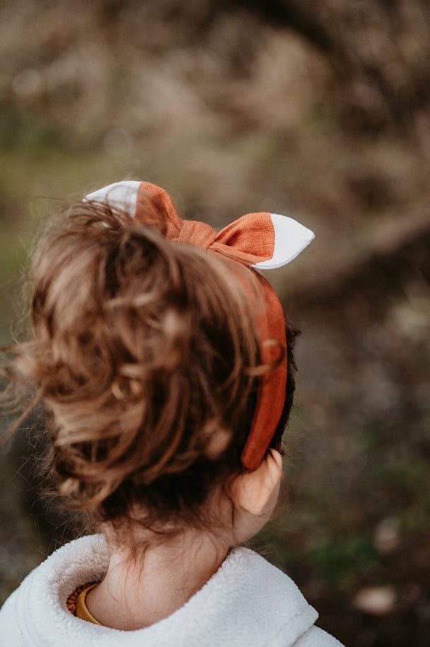 Linen Headband Fox
