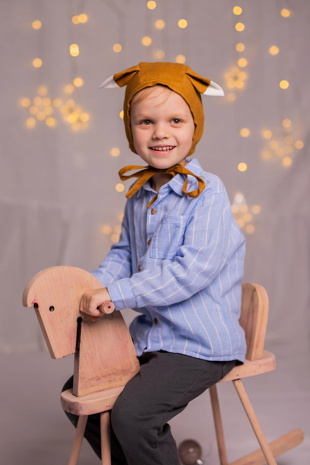 Linen bonnet Fox