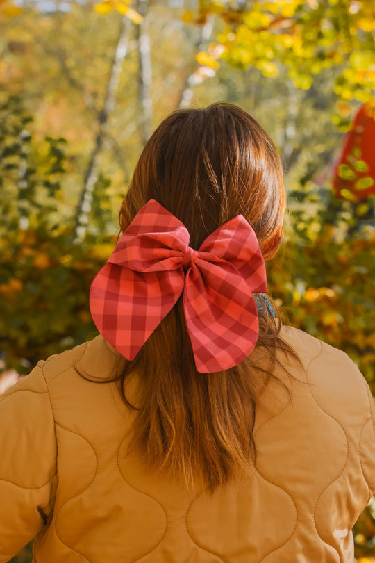 Donna Checkered Hair Bow