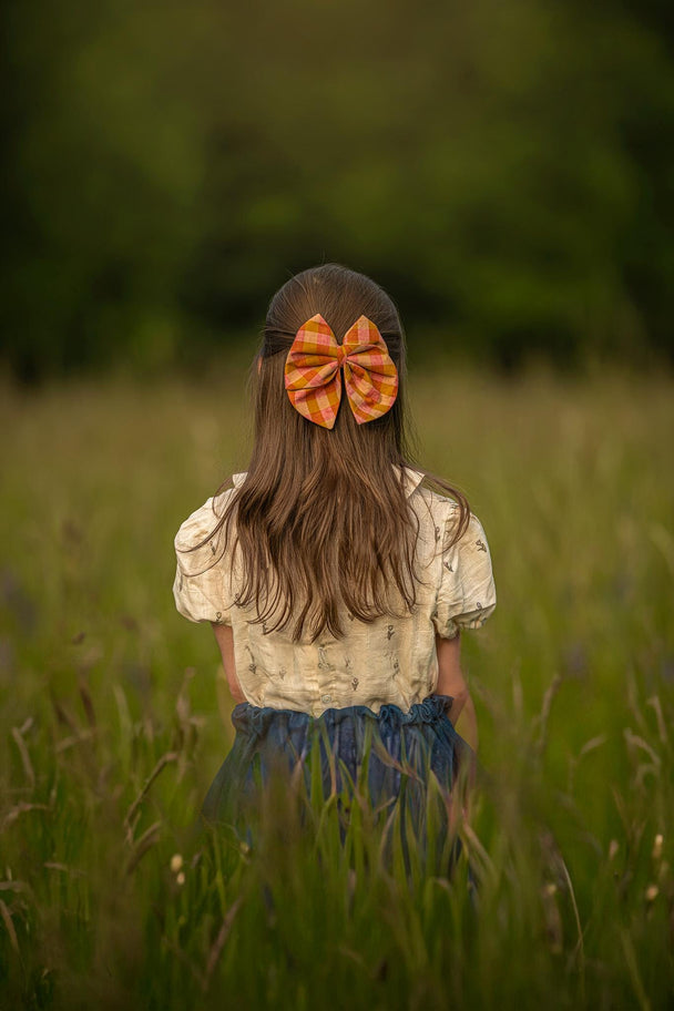 Linen Hair Bow Ragazza